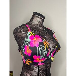Shade Shore Tropical Bikini Top Size 36DD